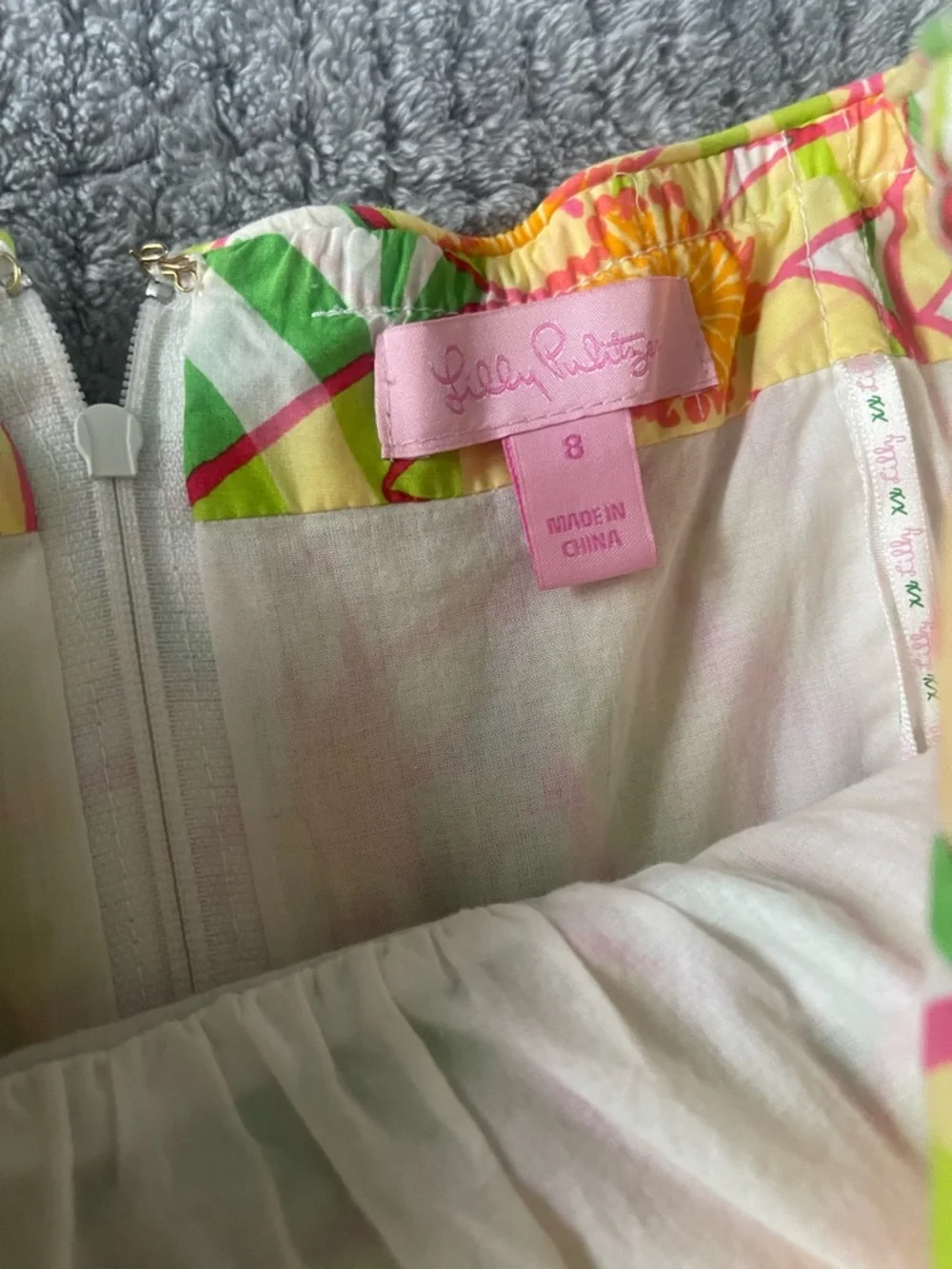 Lilly Pulitzer Sunflower Strapless Wyatt Dress Small sz 8 - Picture 8 of 8
